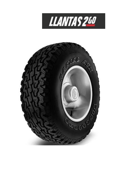 Llanta 31X10.50R15LT 109S FIRESTONE RADIAL ATX AUTO 31X10.50R15    Rango de Velocidad: S    Indice de Carga: 109    Capas: 0    Medida: 31X10.50R15        SKU: 31105015FSRADIALATXLT