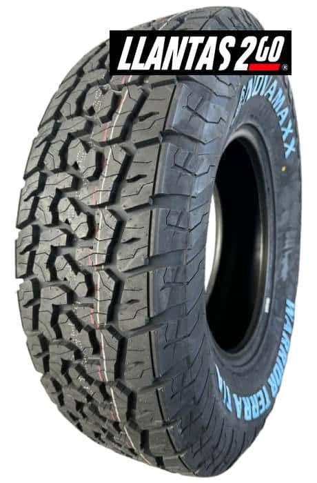 Llanta 245/70R16 111T XL NOVAMAXX WARRIOR TERRA T/A AUTO 245/70R16    Rango de Velocidad: T XL    Indice de Carga: 111    Capas: 0    Medida: 245/70R16    Peso Soportado: 1090Kg.     Presion Maxima Kpa/Psi: 340/50.     UTQG: 400/A/A,      Altura total en mm: 738      Velocidad Maxima: 190 km/h    SKU: 2457016NMWARRIORTERRATA