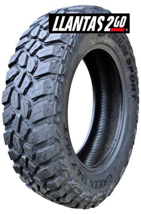 Llanta LT285/55R20-10PR 122/119Q  GREEN MAX OPTIMUM SPORT MT AUTO    Rango de Velocidad: Q    Indice de Carga: 122/119    Capas: 10    Medida: 285/55R20R        SKU: 2855520GAOPTIMUMMTLTRS